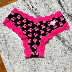 VTG NWT Victoria’s Secret PINK Cherry Print Cotton Cheeky Hipster Panties VS XS